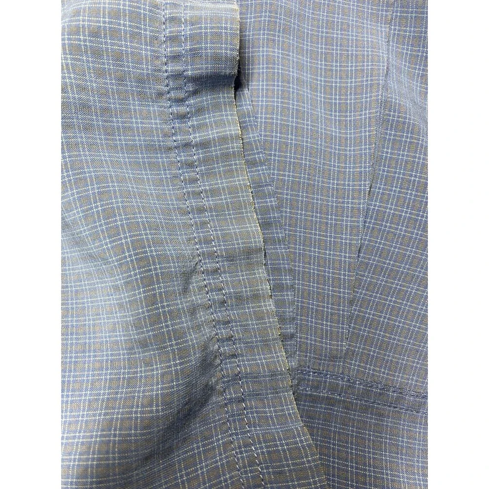 The North Face Shirt Men Medium Blue Plaid Short Sleeve Button Front Pocket